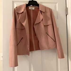 Suede moto jacket